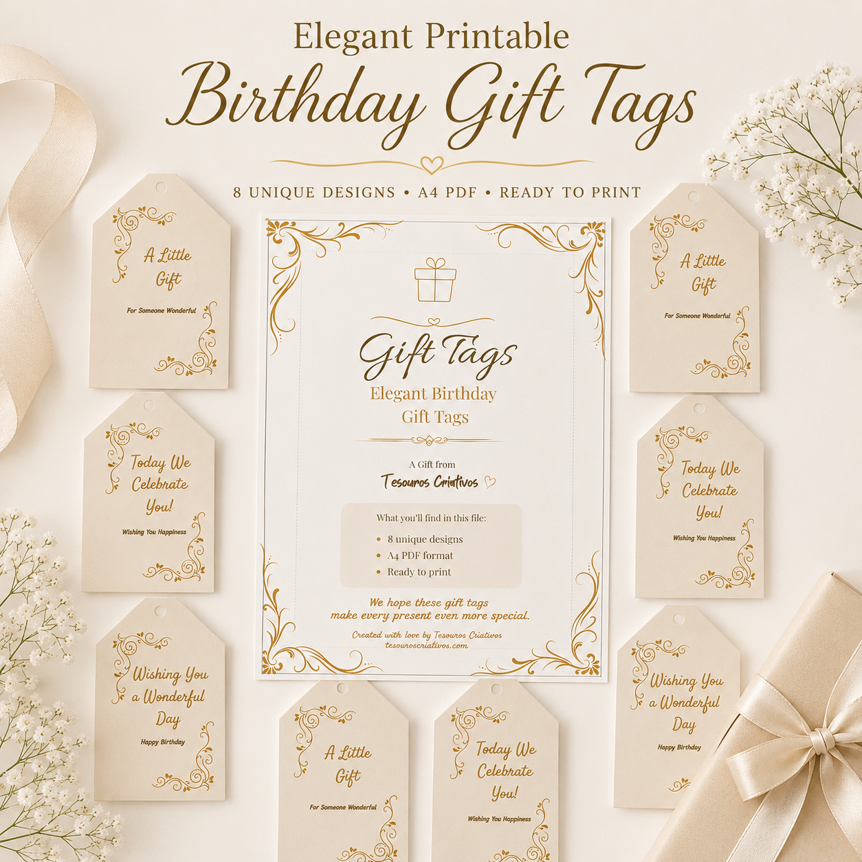 Free download PDF birthday tags