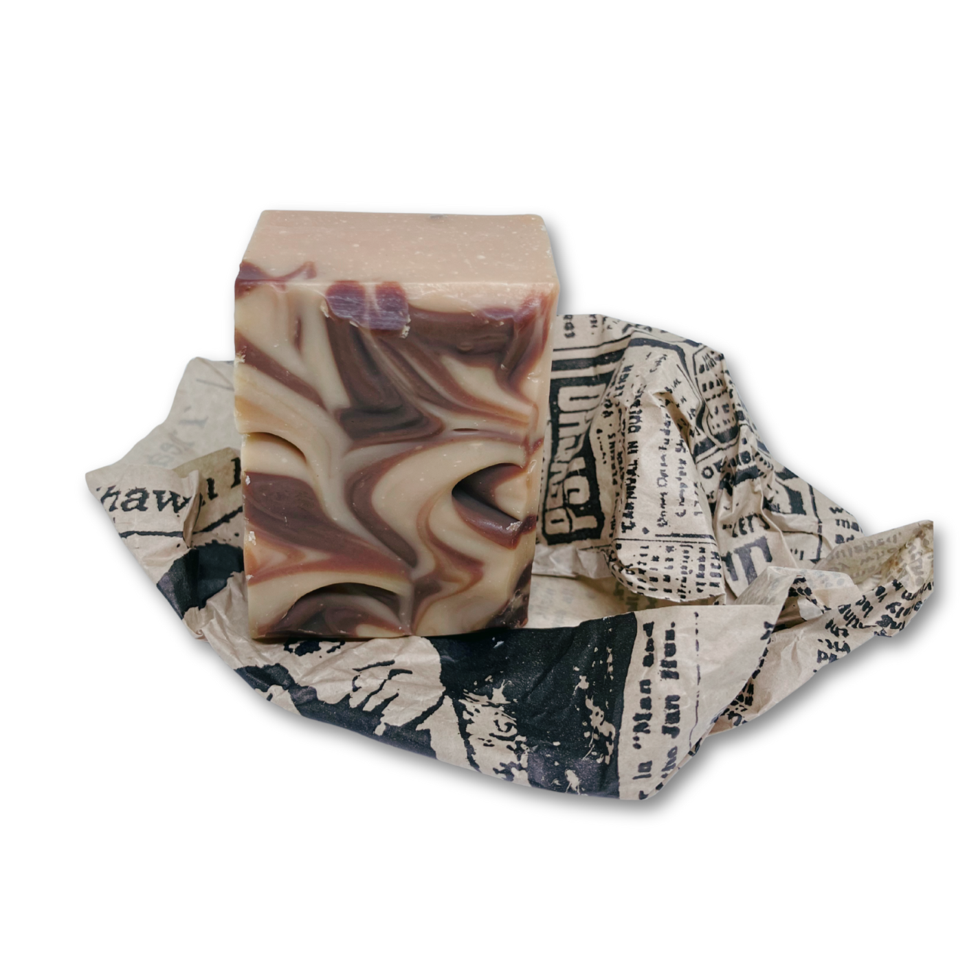Cinnamon and cocoa handmade soap.
