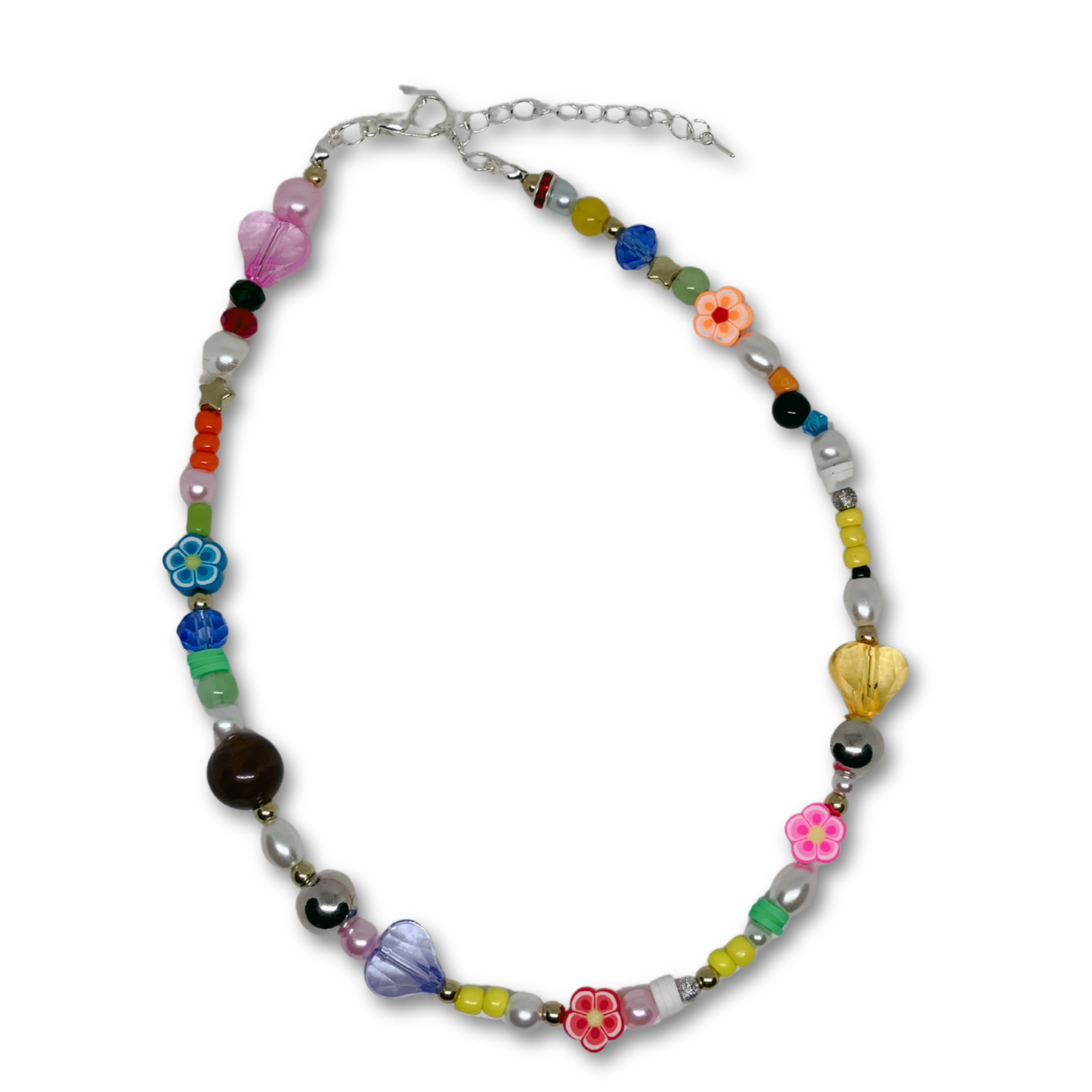 Multi color beaded necklace.