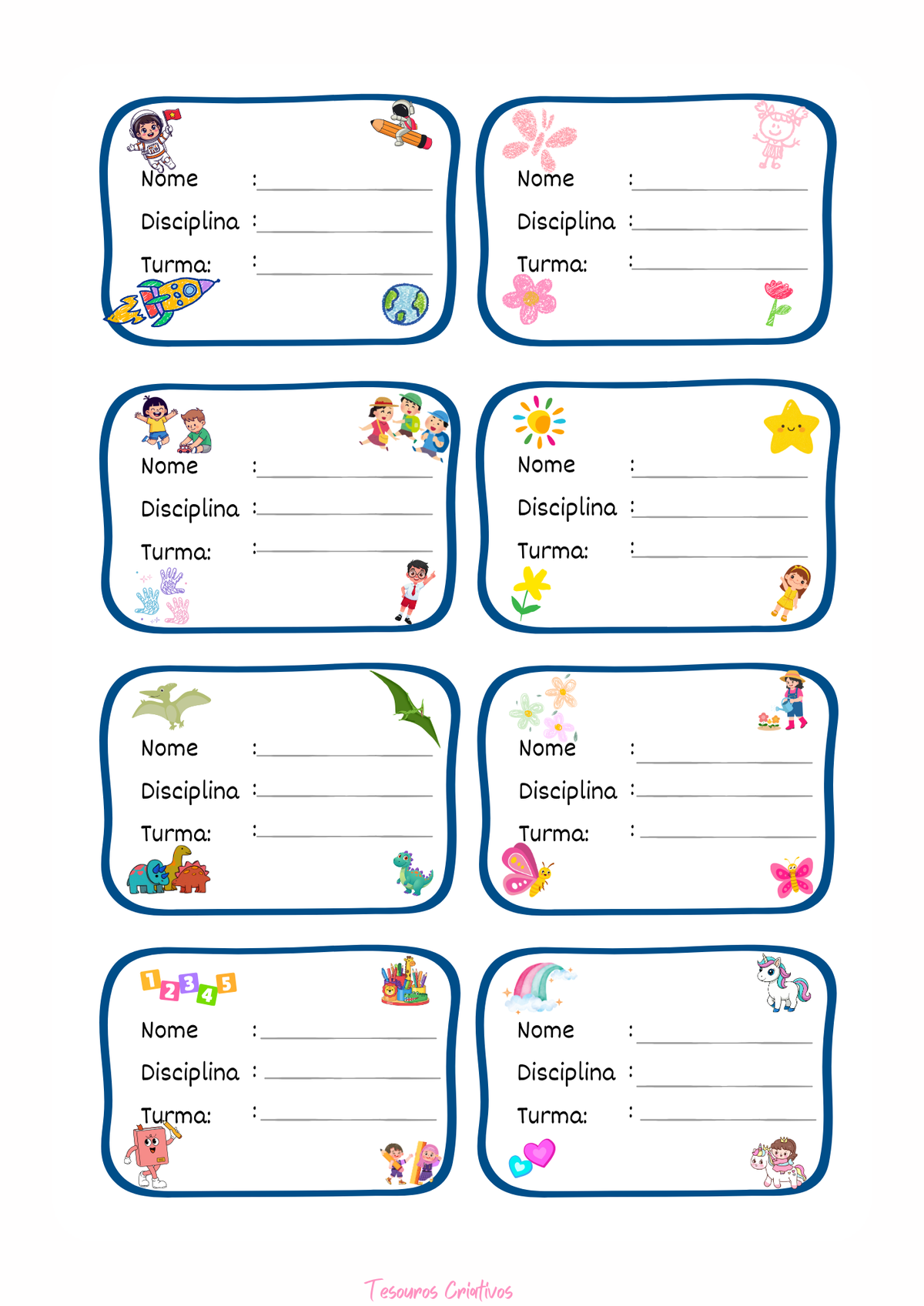 Etiquetas escolares