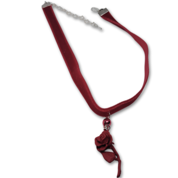 The Everyday Rose red rosed themed necklace