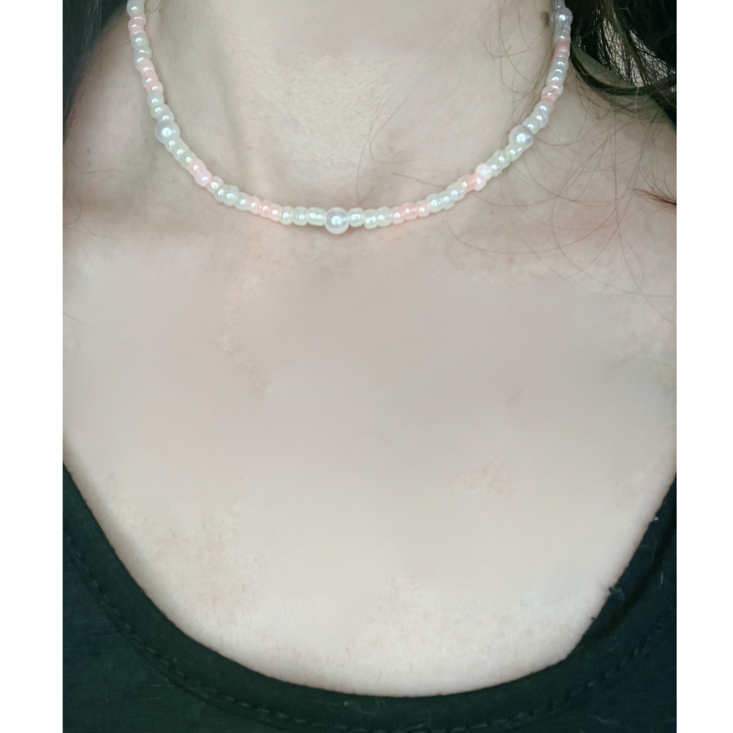 Multi color beaded necklace.
