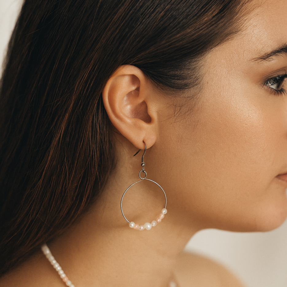 Pastel loop earrings.