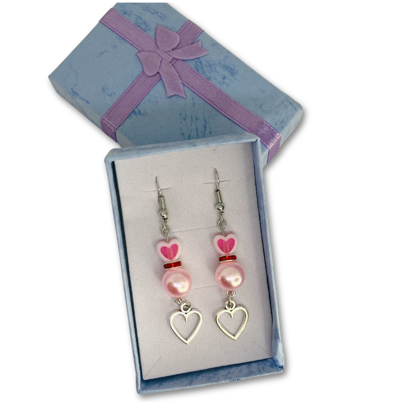 Dangling earrings.