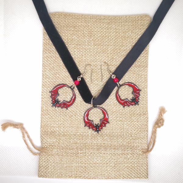 Halloween Moonlit Magic Necklace Earrings Giftbag
