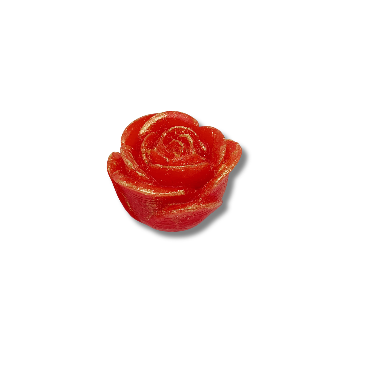 Beeswax red rose candle