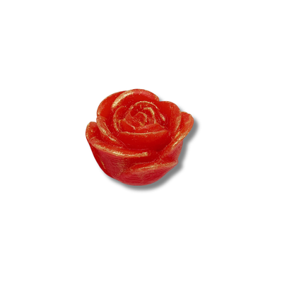 Beeswax red rose candle