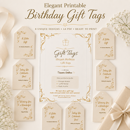 Free download PDF birthday tags