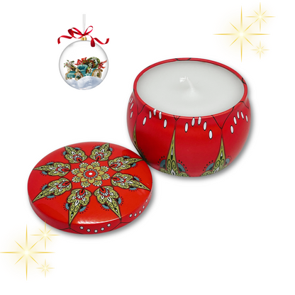 Candle Christmas Themed