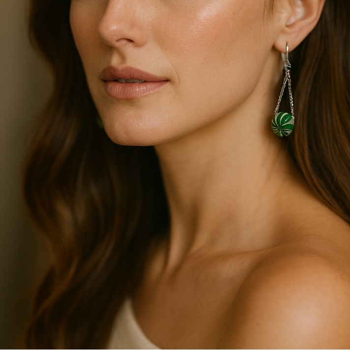 Christmas dangling earrings