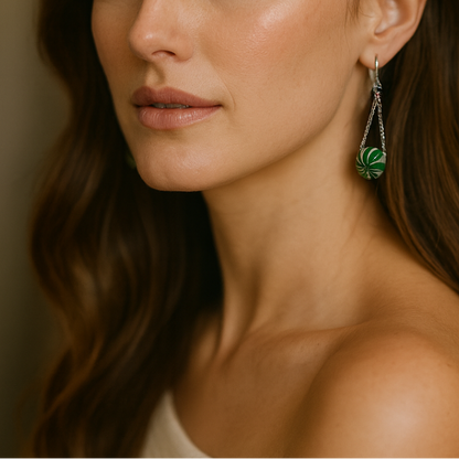 Christmas dangling earrings