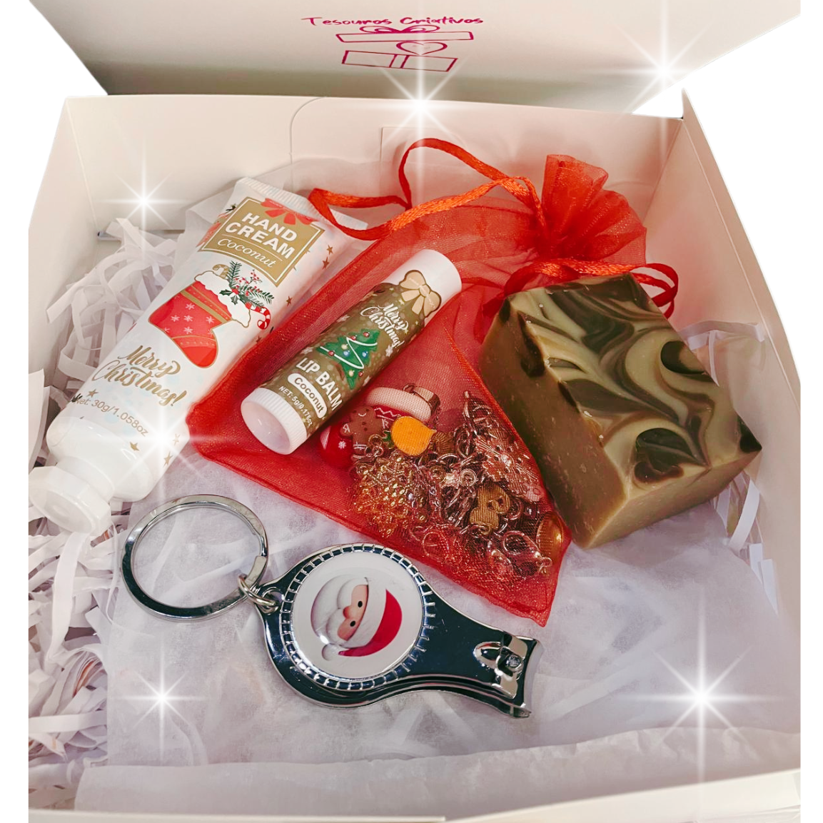 Products inside gift box