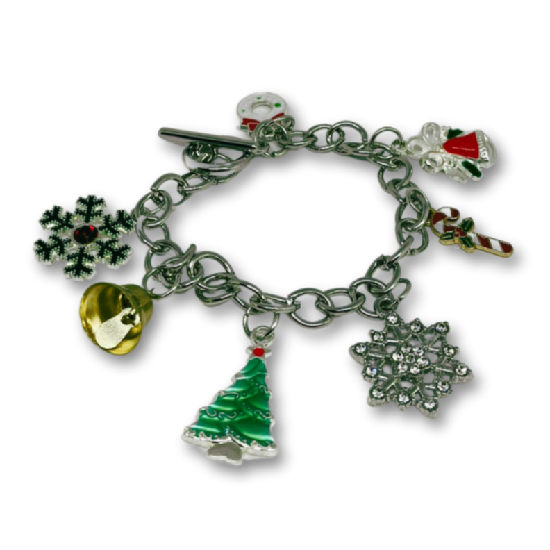 Christmas themed charm bracelet