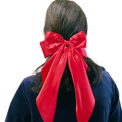 Satin red bow 