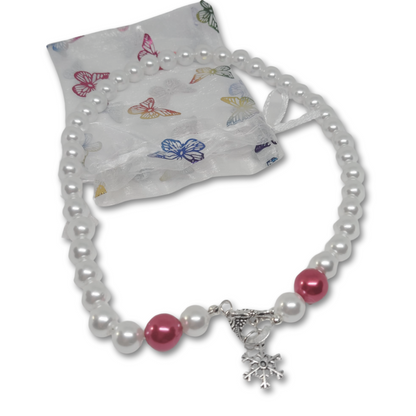 Christmas imitation pearls necklace
