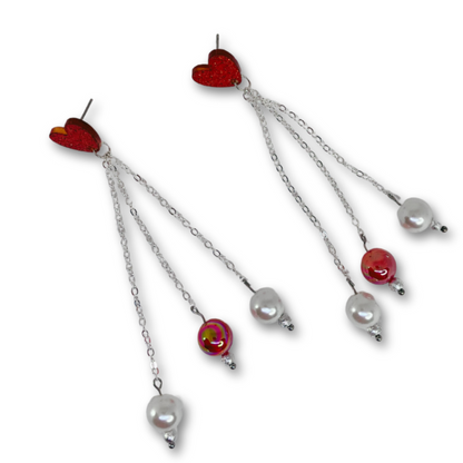 Dangling earrings.