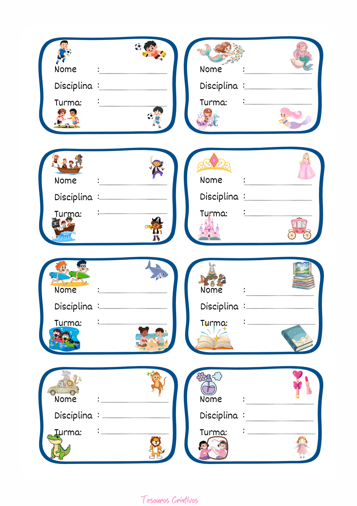 Etiquetas escolares