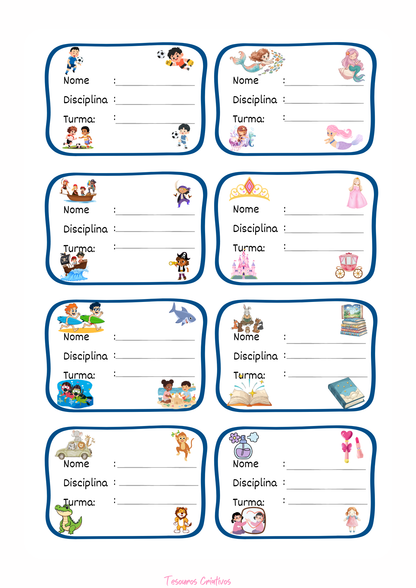 Etiquetas escolares