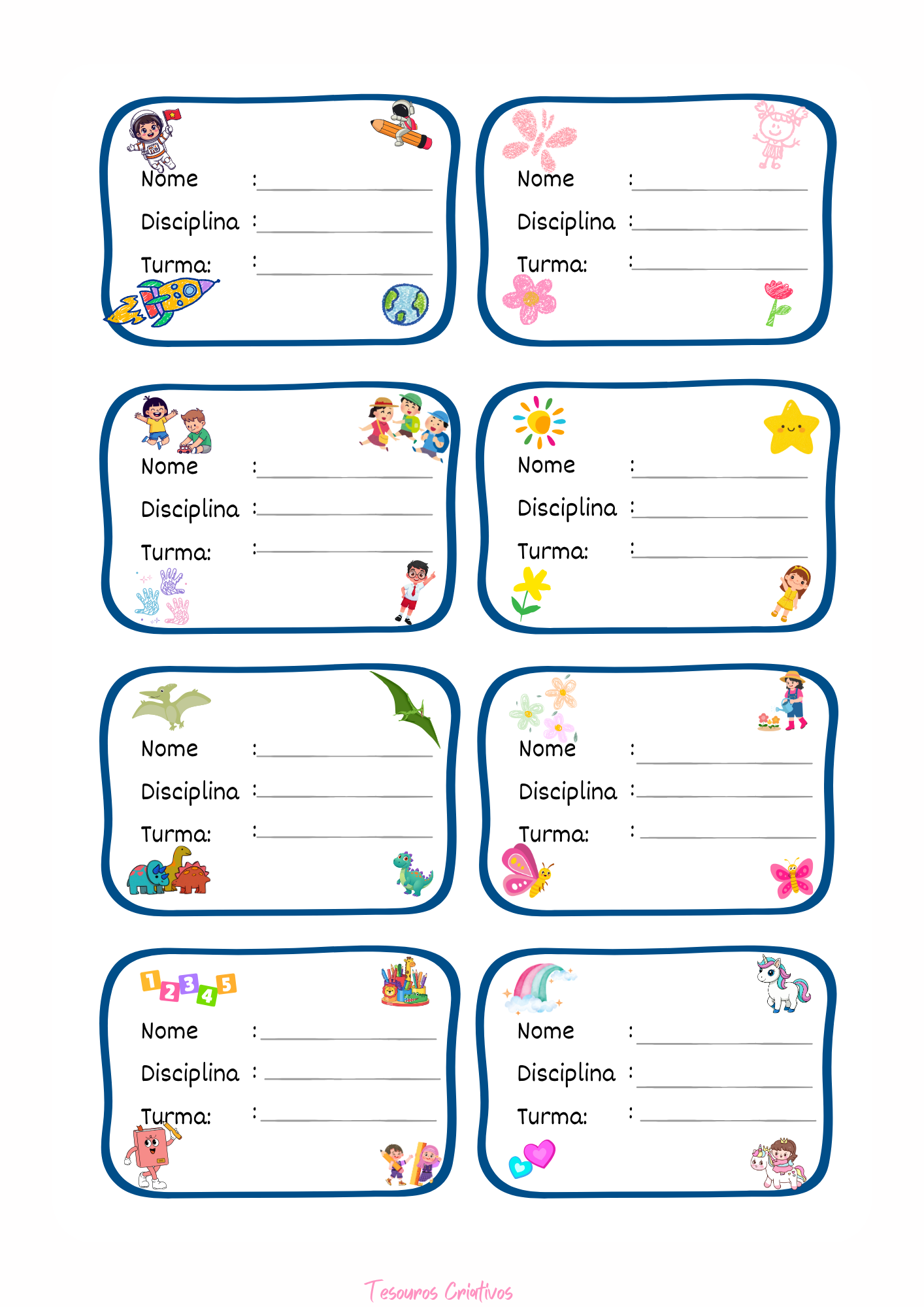 Etiquetas escolares