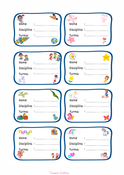 Etiquetas escolares