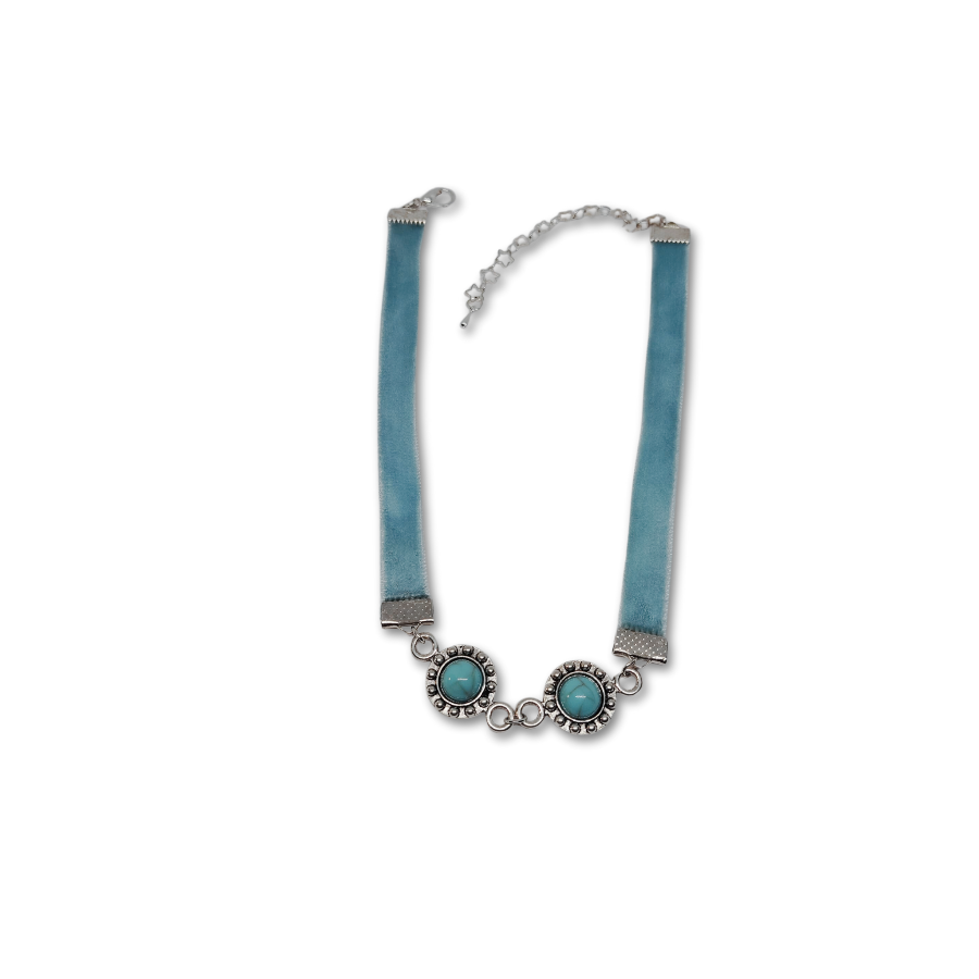 The Everyday Azure gift set for women  blue ocean themed choker