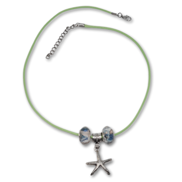 The Everyday Coastal Charm gift set for women green ocean themed necklace with starfish charm