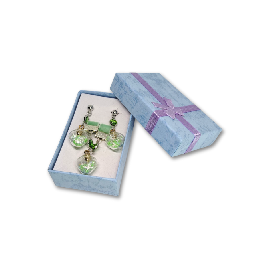 The Everyday Glow gift set for women featuring green forest themed necklace and earrings