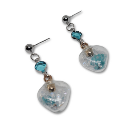 The Everyday Radiance  blue ocean themed earrings