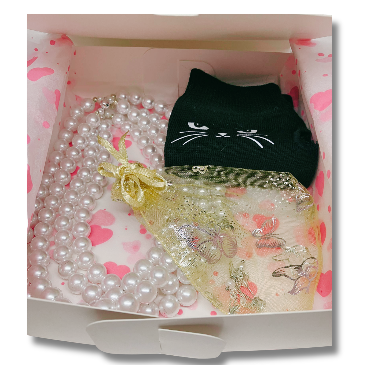 Gift box with accessories inside
