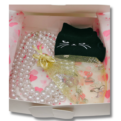 Gift box with accessories inside