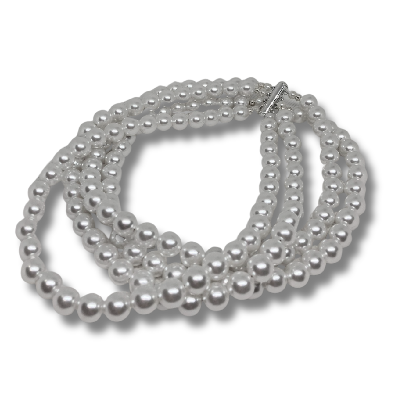 Four strand pearl choker
