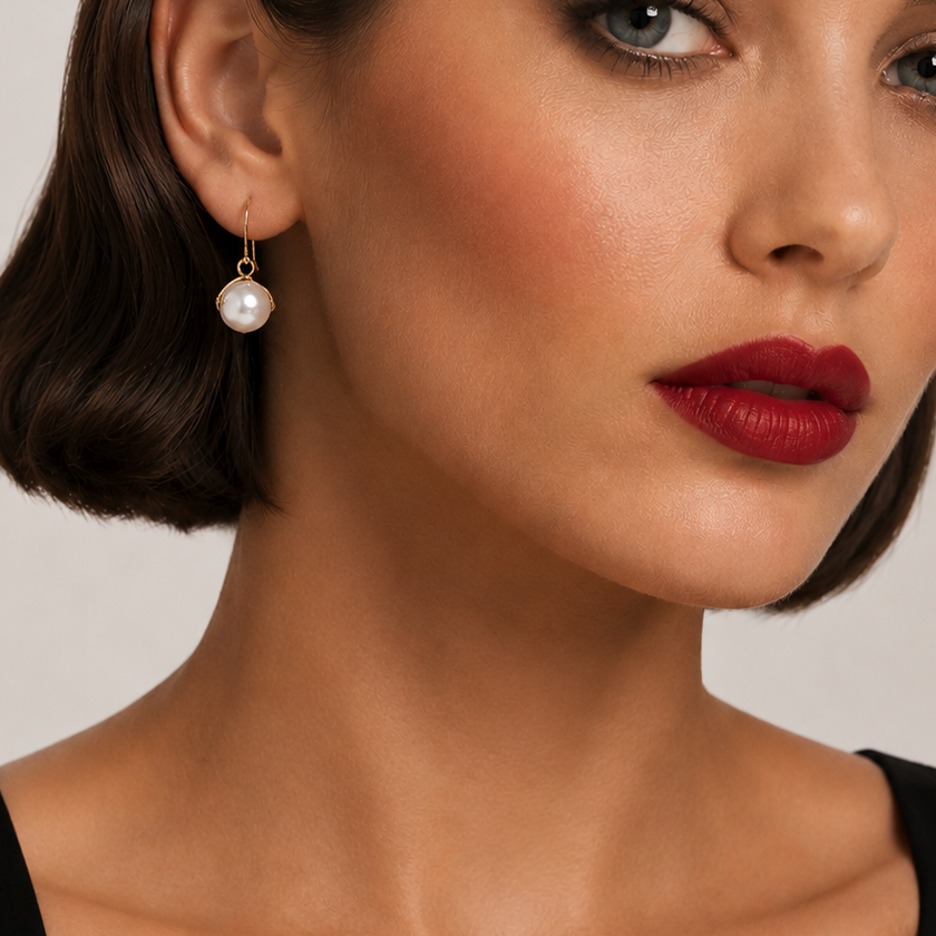 Small pearl earrings