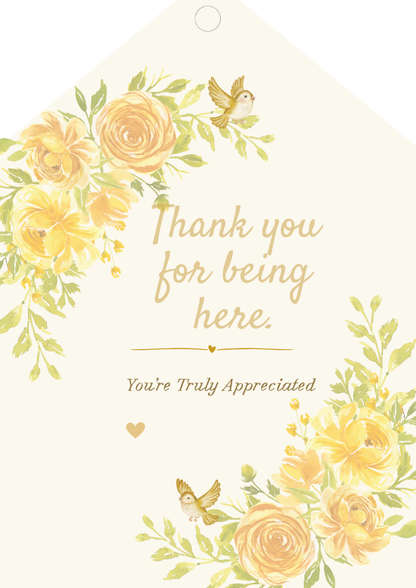 Thank you gift tag