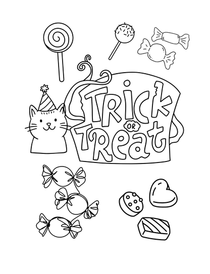 Halloween colouring page