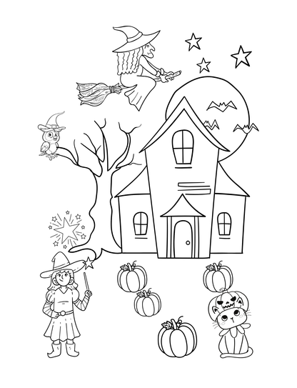 Halloween Colouring Page