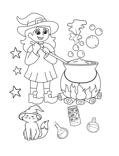 Halloween Colouring Page