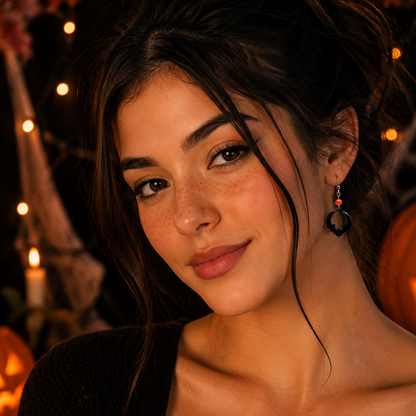 Black bat earrings