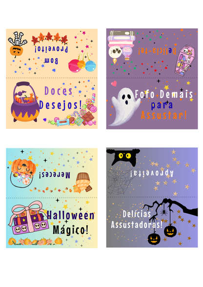 Halloween toppers para sacos de guloseimas