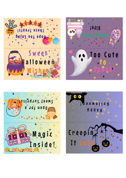 Halloween treat bag toppers