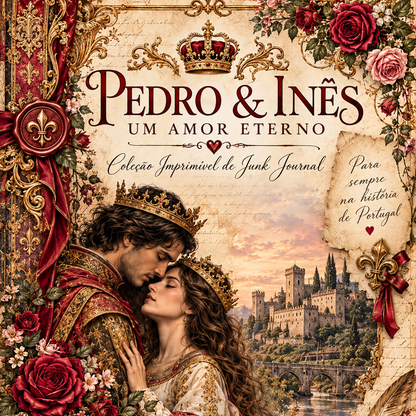 Junk Journal inspired by the love story of Pedro and Ines.