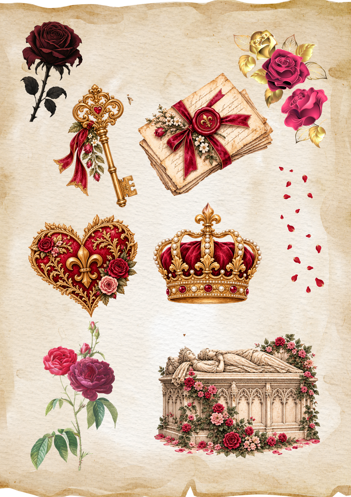 Junk Journal Themed Pedro Ines  Love Story