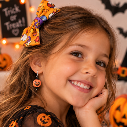 Orange pumpkin earrings