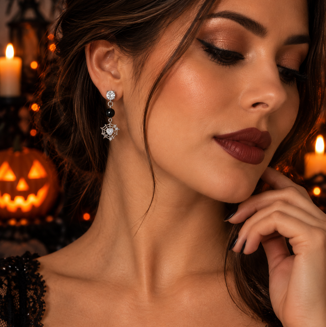 Spider web Earrings