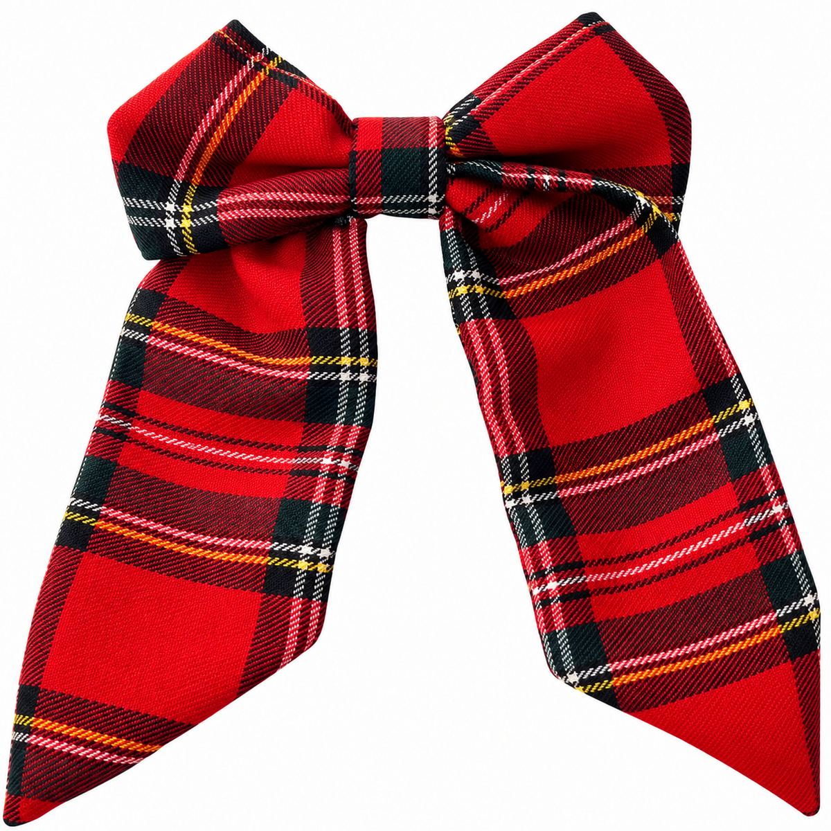 Tartan hair bow clip on