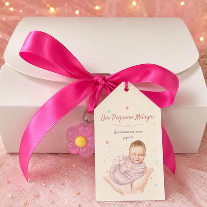White Gift Box Baby Tag