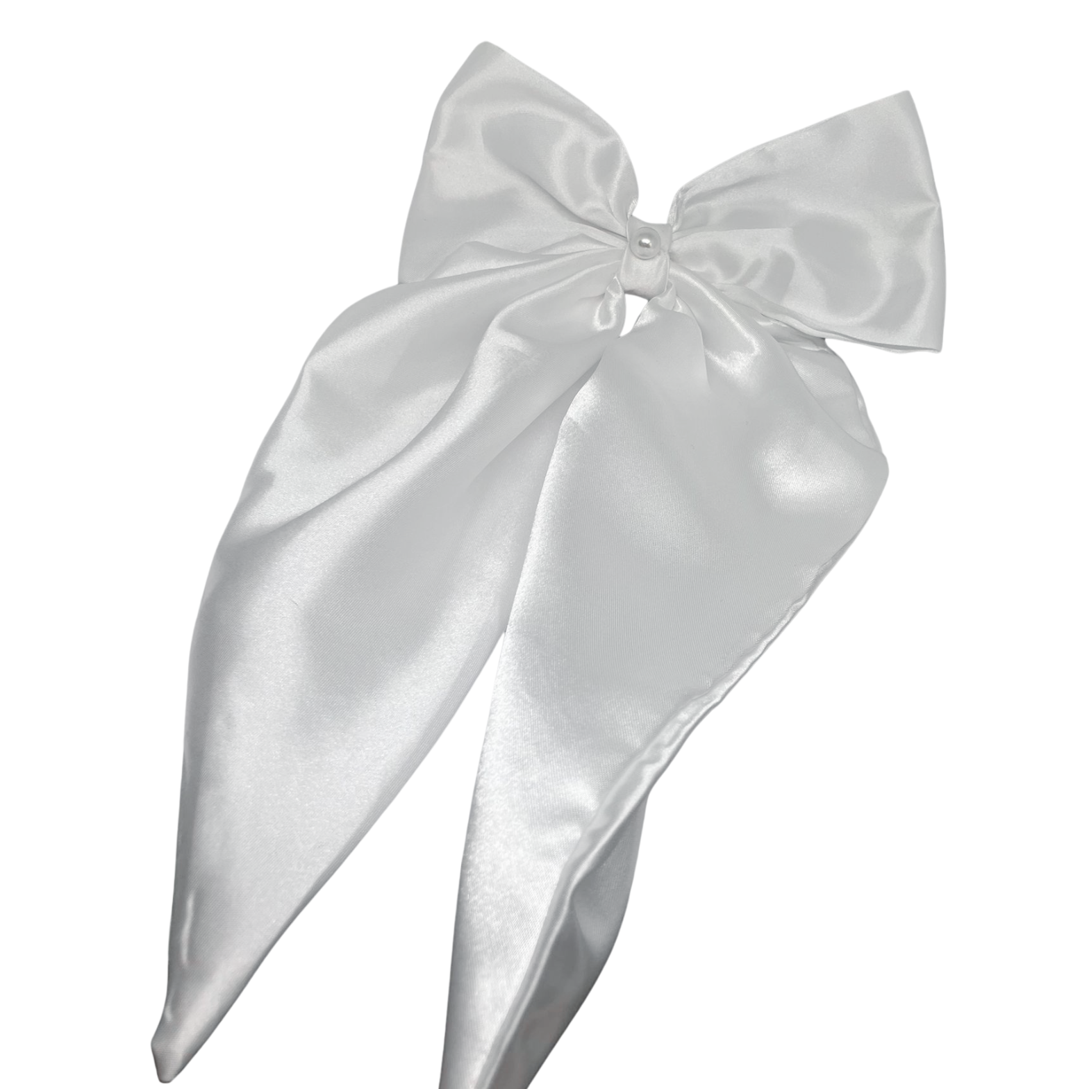 White satin bow